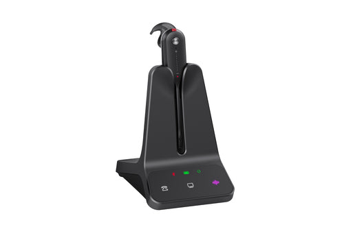 Yealink Dect Wireless (Wh63-E2) Uc Convertible Headset With Base, 2.5Mm, Ringer