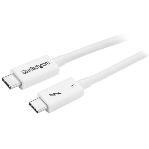 Startech 0.5M T/Bolt3 Cable, 40Gbps, 100W Pd, White, 2Yr