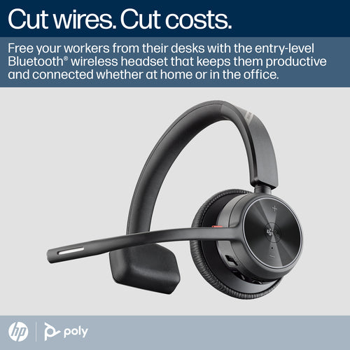 HP Poly Voyager 4310 Oth Wireless Ms Mono Headset W/Charging Stand, Bt700 Dongle , Usb-A