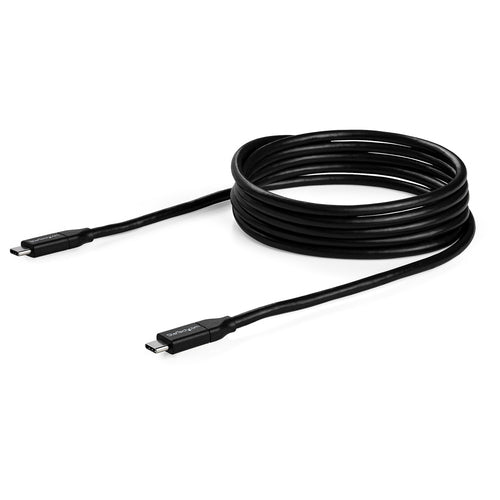 Startech 2M Usb-C 2.0 Cable, 5A Pd, TB 3 Compatible, Black, 2Yr