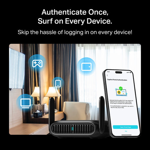 Tp-Link Be3600 Wi-Fi 7 Gigabit Portable Travel Router, 2.5G Wan(1), Gbe Lan(1), 3Yr