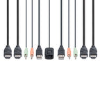 2-Port USB Dual HDMI 4K 60Hz Cable Kvm Switch W/ Audio