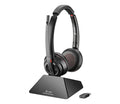 HP Poly Savi S8220 Oth Wireless Ms Stereo Dect Headset,D200 Dongle, Usb-A, Charge Stand