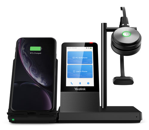 Yealink Dect Wireless (Wh66) Uc Mono Headset , 4" Touch Screen Base , Speakerphone