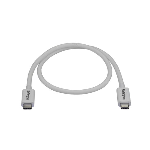 Startech 0.5M T/Bolt3 Cable, 40Gbps, 100W Pd, White, 2Yr