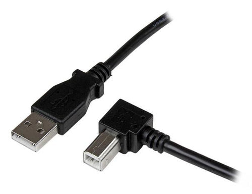 Startech 1M Usb2.0 A To Usb2.0 B Cable, M/M, Right Angle, Ltw