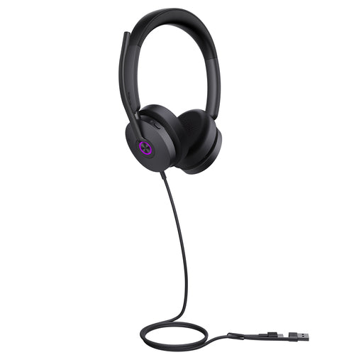 Yealink Wired (Uh48) Uc Stereoactive Noise Cancelling Headset With C To A Adapter