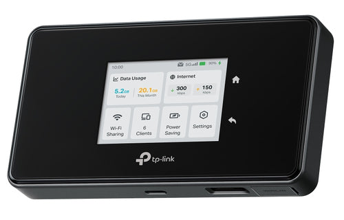 Tp-Link M8550 5G Mobile Wi-Fi, 3.4Gbps, Wi-Fi 6E, Gbe, Sim Slot, 4680 Mah, 3Yr