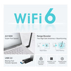 Tp-Link Archer Ax1800 Wi-Fi 6 Dual-Band USB 3.0 Adapter, High Gain, 3Yr