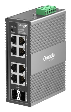 Tp-Link Omada 8-Prt Indust Managed Gigabit Switch, Gbe(6), Sfp Combo(2), 5Yr