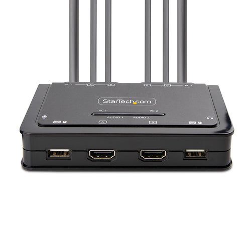2-Port USB Dual HDMI 4K 60Hz Cable Kvm Switch W/ Audio