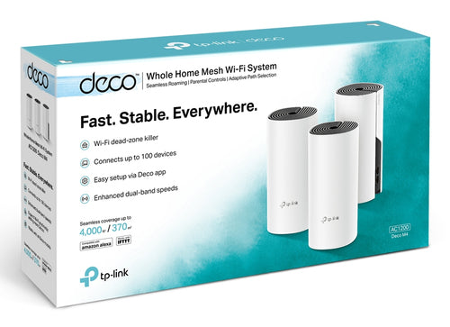 Tp-Link Deco Ac1200 Mesh Wi-Fi Dual-Band System, Gbe(2), 3-Pack, 3Yr
