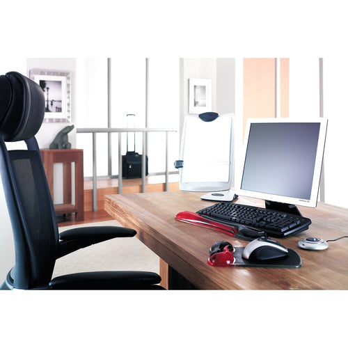 Kensington Duo Gel Mouse Pad With Wrist Rest - Red/Black
