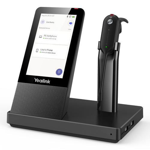 Yealink Dect Wireless (Wh67) Ms Convertible Headset , 4" Touch Screen Base , Speakerphone