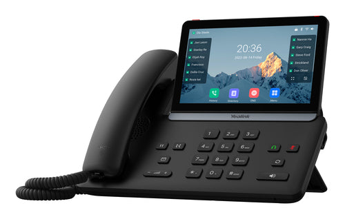 Yealink (Sip-T87W) Ip Phone, 7" Touchscreen, 16 Sip Accounts, Hd Voice, Bluetooth 5.0, Wi-