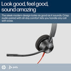 HP Poly Blackwire 3310 Ms Mono Usb-C Corded Headset, Including Usb-A Adaptor