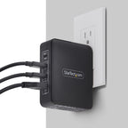 Startech 140W 3 X USB C 1X USB A Gan Wall Charger Int