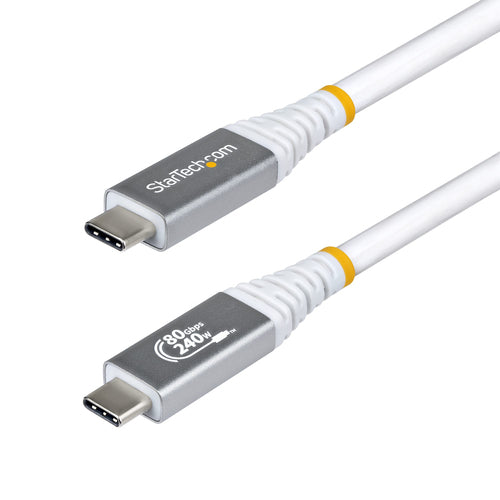 Startech 50Cm (1.6Ft) Usb4 Cable, Usb-If Certified, 80Gbps, White, Ltw