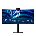 Philips 34" Curve Monitor, Wqhd Va, Hdmi(2), Dp, Usb(5), Usb-C, Lan, Kvm, Wcam, 4Yr