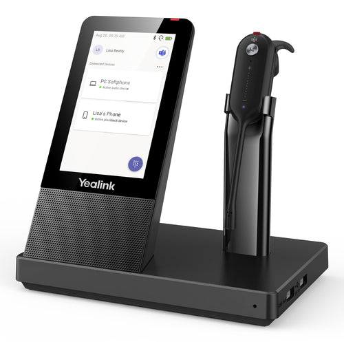 Yealink Dect Wireless (Wh67) Ms Convertible Headset , 4" Touch Screen Base , Speakerphone