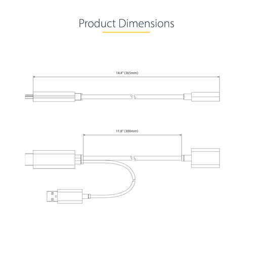 Startech 1Ft (30Cm) HDMI To Displayport Adapter Cable, Active 4K 60Hz HDMI 2.0 To Dp 1.2 C