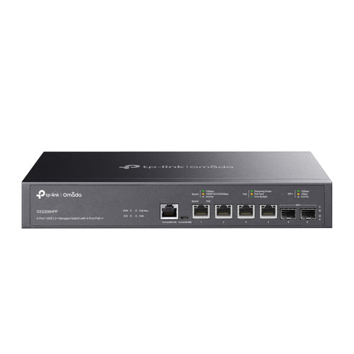 Tp-Link Omada 6-Port Managed L2+ Rack Switch, Poe++(4), 10G Sfp+(2), 200W, 5Yr