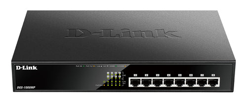 D-Link 8-Port Gigabit POE Unmanaged Switch With 140W POE Budget (Metal Housing)