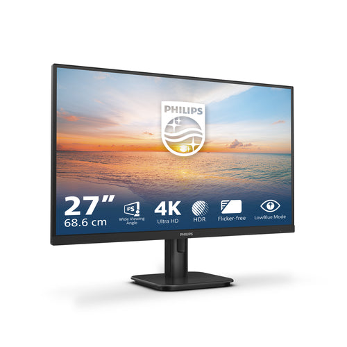 Philips 27" (16:9) Monitor, Uhd Ips, Hdmi(2), Dp, Spk, 3Yr