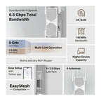 Tp-Link Be6500 Dual Band Wi-Fi 7 Range Extender, Easymesh, 2.5G(1), Ant (4), 3Yr