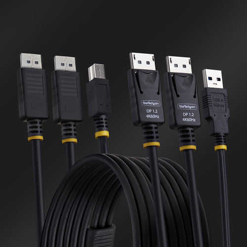 Startech 6Ft (1.8M) Dual-Displayport And USB 5Gbps Kvm Cable, 2 Yr