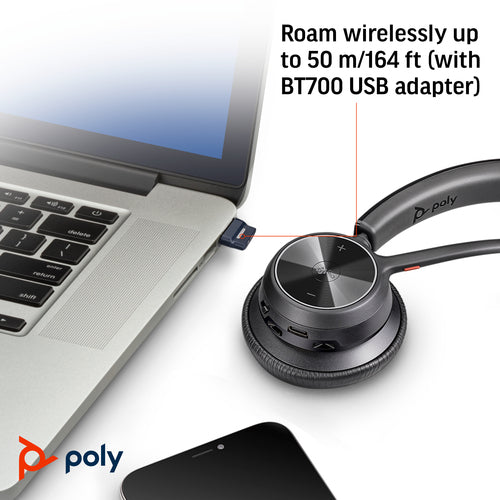 HP Poly Voyager 4310 Oth Wireless Ms Mono Headset, Bt700 Dongle , Usb-C