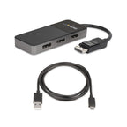 Startech Dp To 3X Dp Adapter, 4K, 3Yr