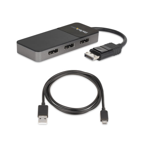 Startech Dp To 3X Dp Adapter, 4K, 3Yr
