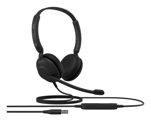 Jabra Corded Evolve 10 Stereo Headset, Usb-A, Leather, Black
