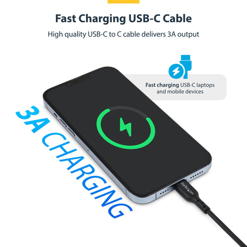 Startech 10Ft (3M) Usb-C Charging Cable, Charge & Sync, 60W (3A) Pd, USB 2.0 Laptop Charge