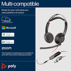 HP Poly Blackwire C5220 Uc Stereo Usb-C Corded Headset, 3.5Mm Inc Usb-A Adaptor