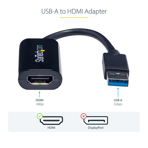 Startech Slim USB 3.0 To HDMI External Video Card Multi Monitor Adapter 2Yr