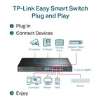 Tp-Link 16-Port Easy Smart Gigabit Switch, Poe+(16), Sfp(2), 250W, Metal Case, 5Yr