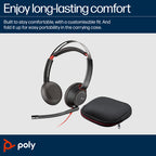 HP Poly Blackwire C5220 Uc Stereo Usb-C Corded Headset, 3.5Mm Inc Usb-A Adaptor