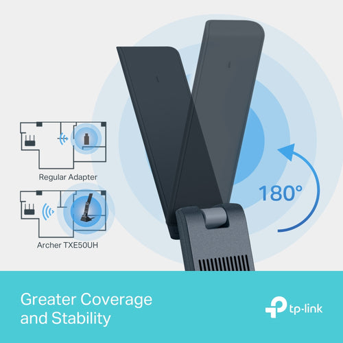 Tp-Link Archer Axe3000 Wi-Fi 6E Tri-Band USB 3.0 Adapter, High Gain, 3Yr