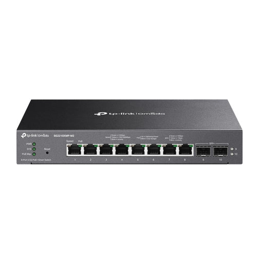 Tp-Link Omada 10-Port Managed 2.5G Desktop Switch, Poe+(8), 10G Sfp(2),160W, 5Yr