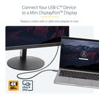 Startech 1.8M Usb-C To Mdp Cable 4K 60Hz Usb-C To Mdp 3Yr