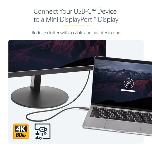 Startech 1.8M Usb-C To Mdp Cable 4K 60Hz Usb-C To Mdp 3Yr