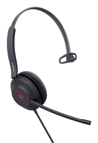 Yealink Wired (Uh37) Uc Mono Headset,Noise Cancelling Mic,Leather, Usb-C, C To A Adaptor
