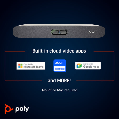 HP Poly Studio X30 All-In-One 4K Android Video Conferencing Bar, Huddle Room