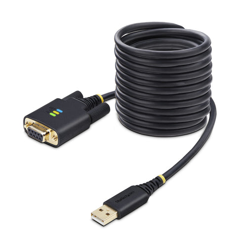 Startech 10Ft (3M) USB To Null Modem Serial Adapter Cable, Interchangeable Db9 Screws/Nuts