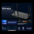 Tp-Link Archer Be3600 Wi-Fi 7 Dual-Band Router, Easymesh, 2.5Gbe(2), Gbe(3), 3Yr