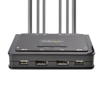 Startech 2 Port USB Dual Displayport 4K 60Hz Cable Kvm Switch W Audi