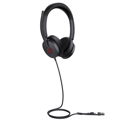 Yealink Wired (Uh48) Uc Stereoactive Noise Cancelling Headset With C To A Adapter