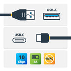 Startech 0.5 M USB To Usb-C Cable - M/M - USB 3.1 (10Gbps) - USB A To C 2Yr